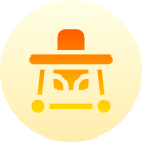 Baby walker icon
