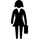 mujer, buscar trabajo icon