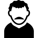 hombre con avatar de bigote icon