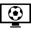 programa de competición mundial de fútbol en la pantalla del monitor de televisión icon