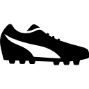 Running sportive shoe for soccer players icon