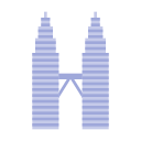 torre gemela petronas icon