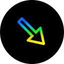 flecha diagonal icon