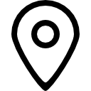 símbolo de interface delineado de marcador de posição de mapa grande 