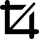 corte símbolo de interface de design de linhas retas 