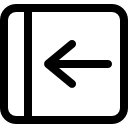 linkspfeil abgerundete umrissschaltfläche symbol icon