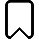 Bookmark outlined interface symbol 