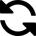 flèches couple symbole de rotation dans le sens antihoraire 