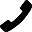 símbolo de interfaz auricular negro de llamada icon