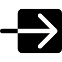 símbolo de login de uma seta entrando em um quadrado preto 