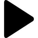 Play black triangle interface symbol for multimedia icon