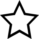 Favourites star outline interface symbol 