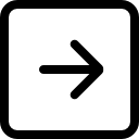 Right arrow square button symbol 