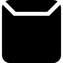 símbolo de envelope preto de e-mail 