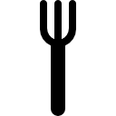 gabelschwarze silhouette des küchenessens utensil icon