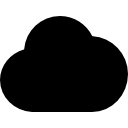 forma de nube negra icon