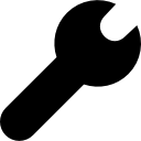 llave negra silueta icon