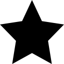 símbolo de forma de estrella negra de cinco puntas icon