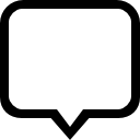 símbolo de burbuja de discurso esbozado rectangular 