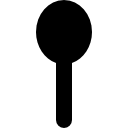 forma de silueta negra de un objeto como una cuchara icon