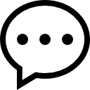 Speech bubble oval symbol with three dots 