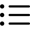 simbolo dell'interfaccia elenco icona