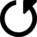 Counterclockwise circular arrow icon