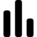 símbolo de interfaz gráfica de tres barras 