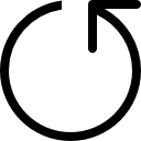 flecha circular símbolo giratorio en sentido antihorario icon