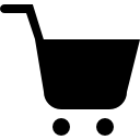 silueta de carro de compras icon