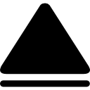 simbolo del triangolo nero freccia su icona