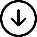 Download circular button icon