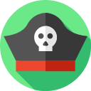 sombrero pirata icon