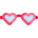 gafas de corazón 