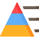 gráfico piramidal icon