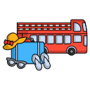 autobús de dos pisos icon