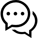 Chat oval speech bubbles symbol icon
