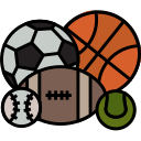 sporty z piłkami ikona