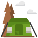 carpa para camping icon