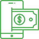 dinero digital icon