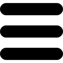 menuknop van drie horizontale lijnen icoon