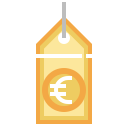 etiqueta euro icon