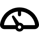 geschwindigkeitsregelung der halbkreisförmigen form icon