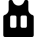 forma di riempimento maschera o grembiule icona