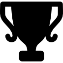 coppa trofeo forma nera icona