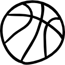 basketbal bal hand getrokken icoon