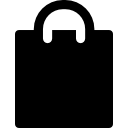 siluetta riempita di borsa della spesa icona