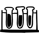 tubos de ensayo herramientas dibujadas a mano 