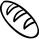 zarys bagietki chlebowej ikona