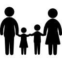 Знакомая группа из двух детей отца и матери 
